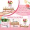 4-Piece Spring Table Decor Set – Tulip Wooden Signs, Farmhouse Floral Wooden Blocks, Rustic Tiered Tray Decorations for Easter, Bookshelf, Fireplace, Desk, and Living Room